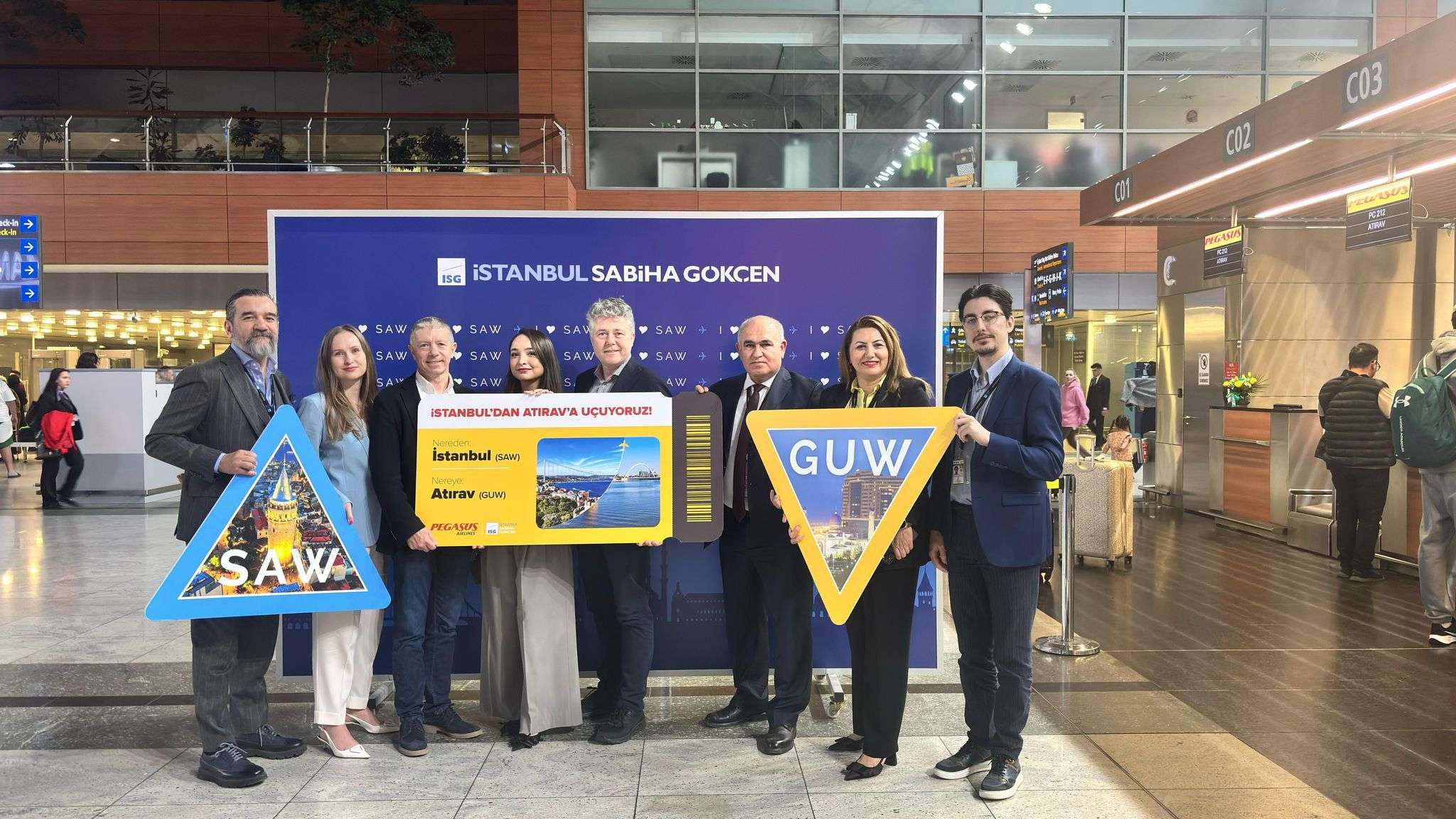 Sabiha Gökçen’den Atırav’a direkt uçuşlar başladı 