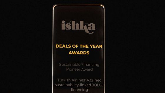 THY, ‘’Sürdürülebilir Finansman Öncülük’’ ödülüne layık görüldü